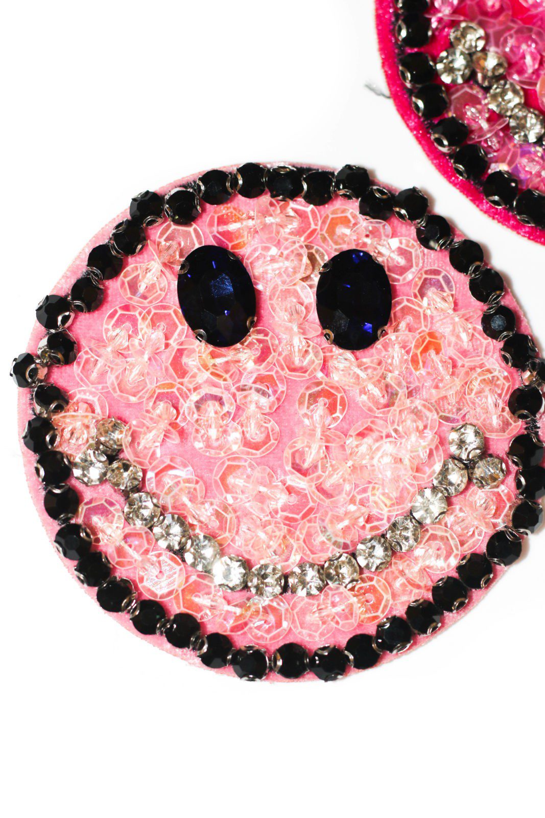 Beaded sequin smiley patch - Image 6