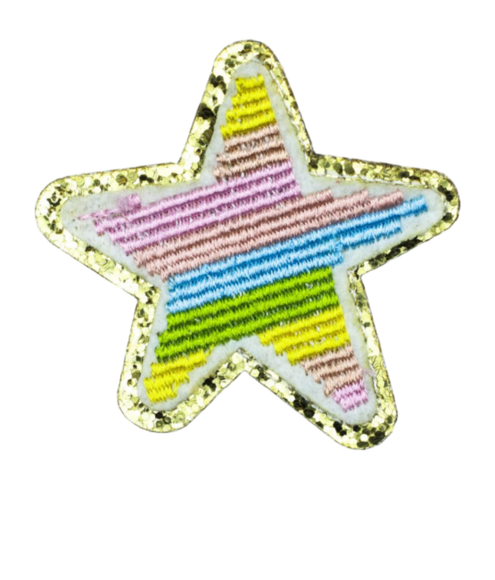 Rainbow star Glitter patches