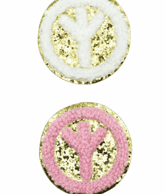 glitter chenille patches