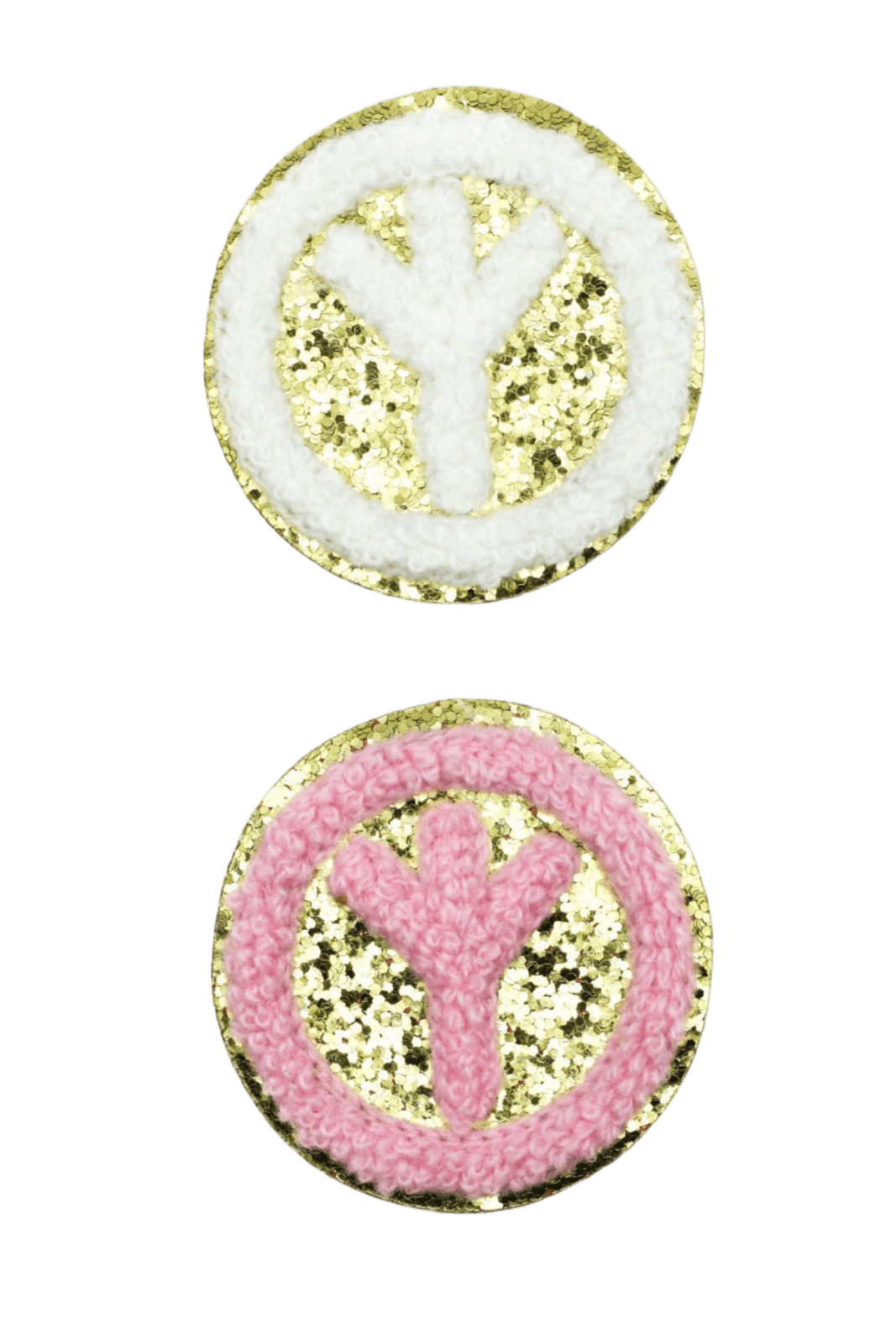 glitter chenille patches