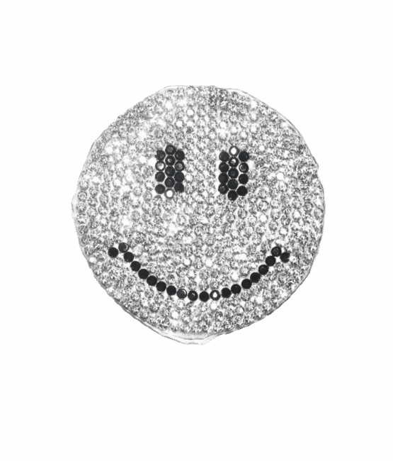 Smiley iron on Rhinestone patches