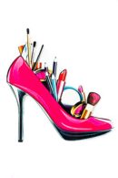 Fashion heel iron on heat transfers