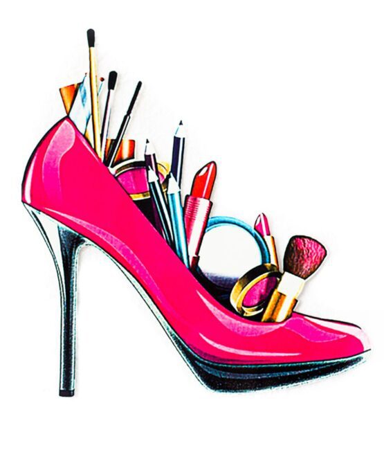 Fashion heel iron on heat transfers