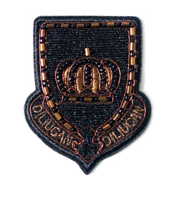 Bronze badge embroidered patch