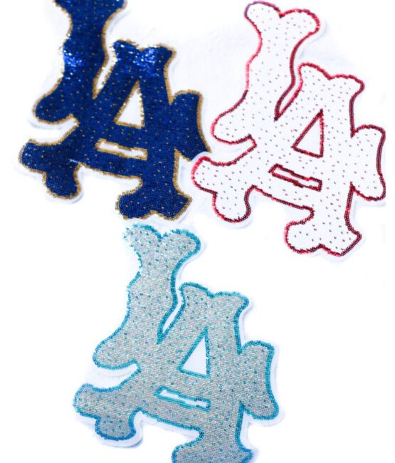 Large LA iron on sequin patch