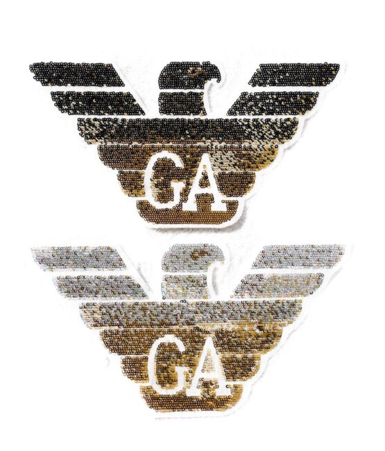 Eagle wing Iron on sequin patches