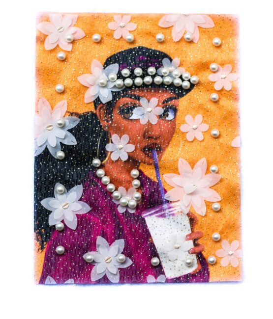 Flower girl fabric patches