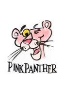 Pink panther Heat transfer screen print