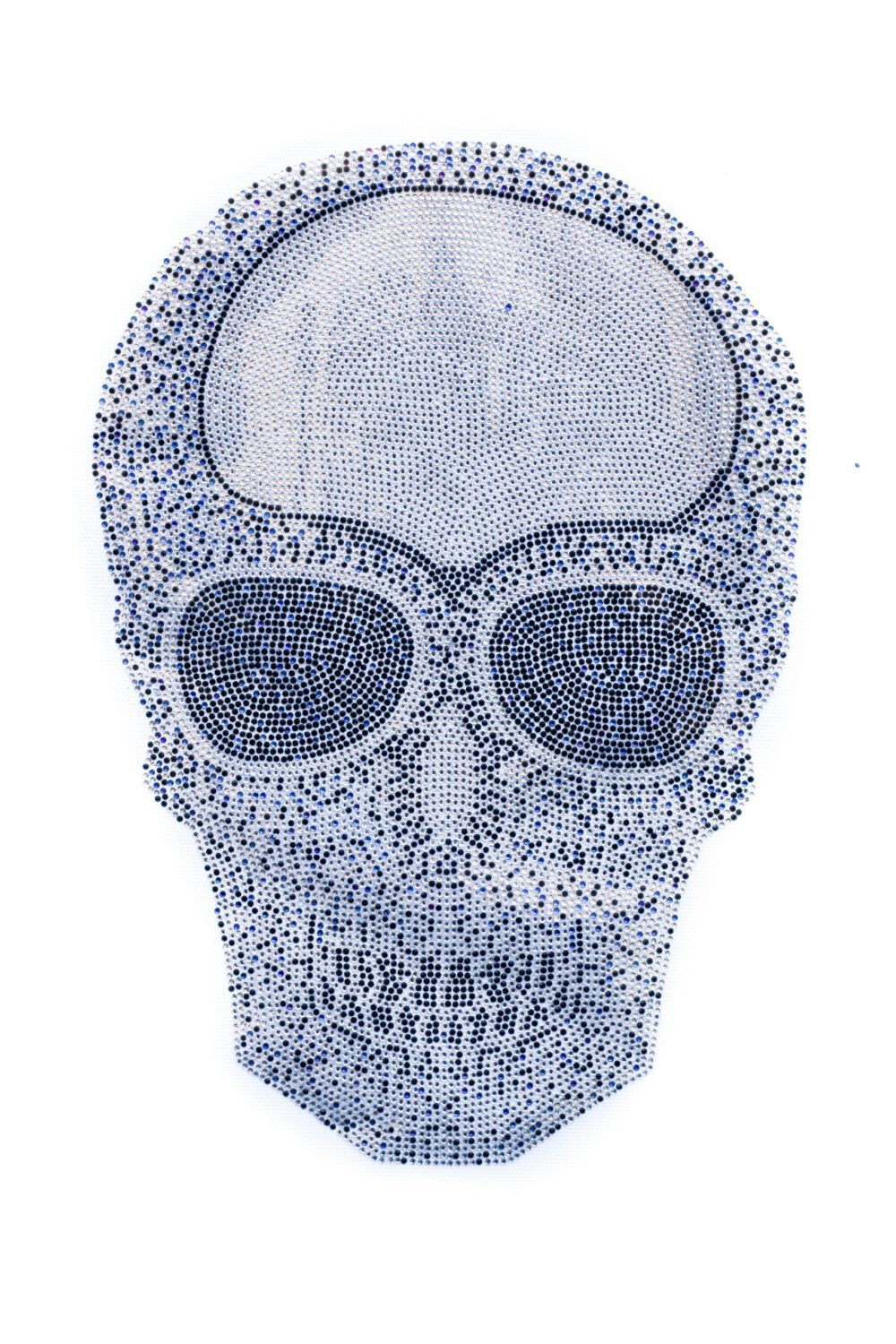 Silver Large Skull Rhinestone Transfers