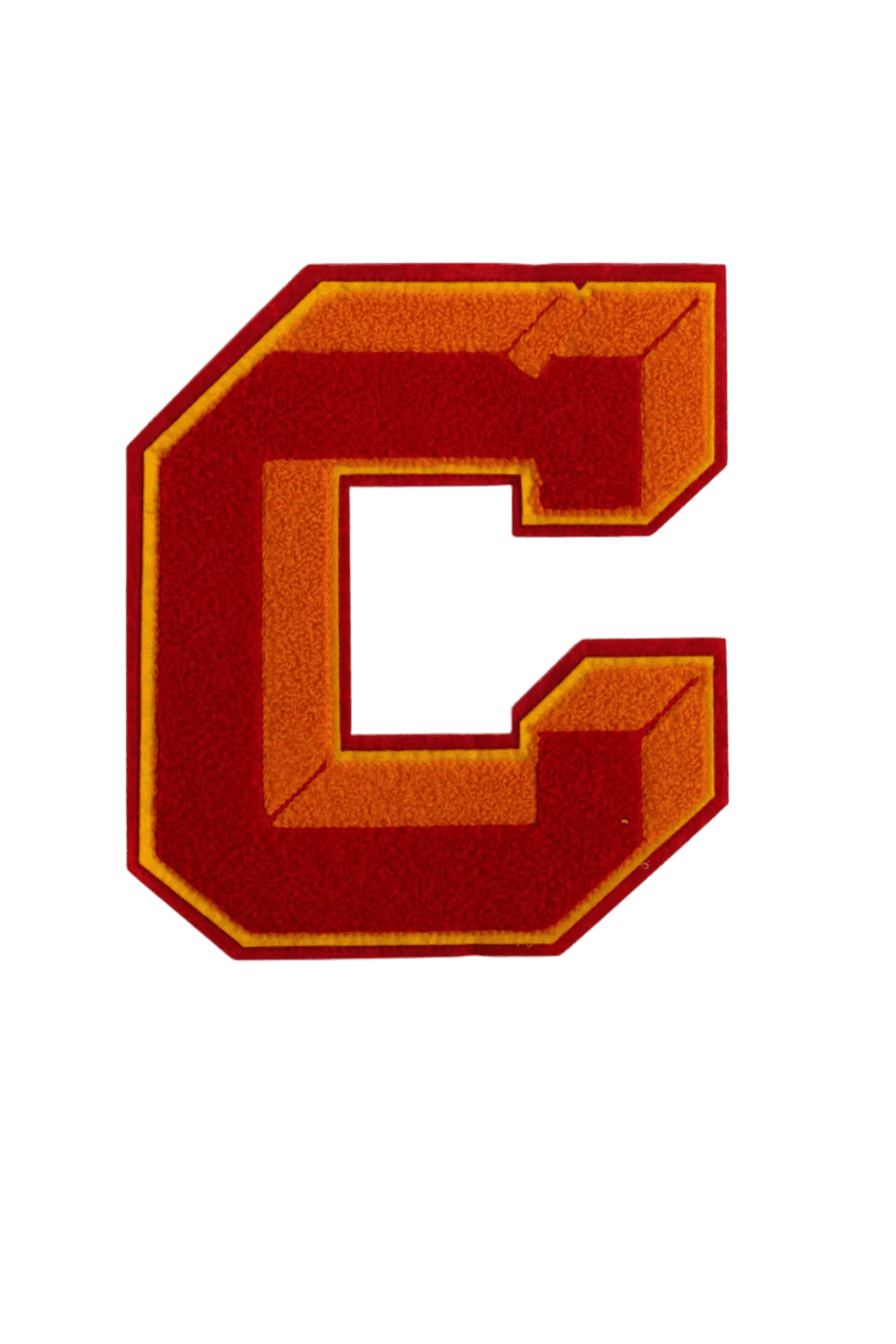 Letter C iron on varsity patches