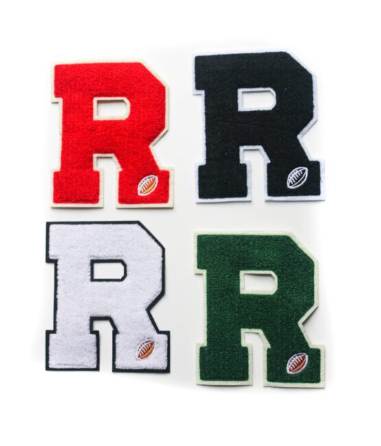 Varsity letter R iron on chenille patches