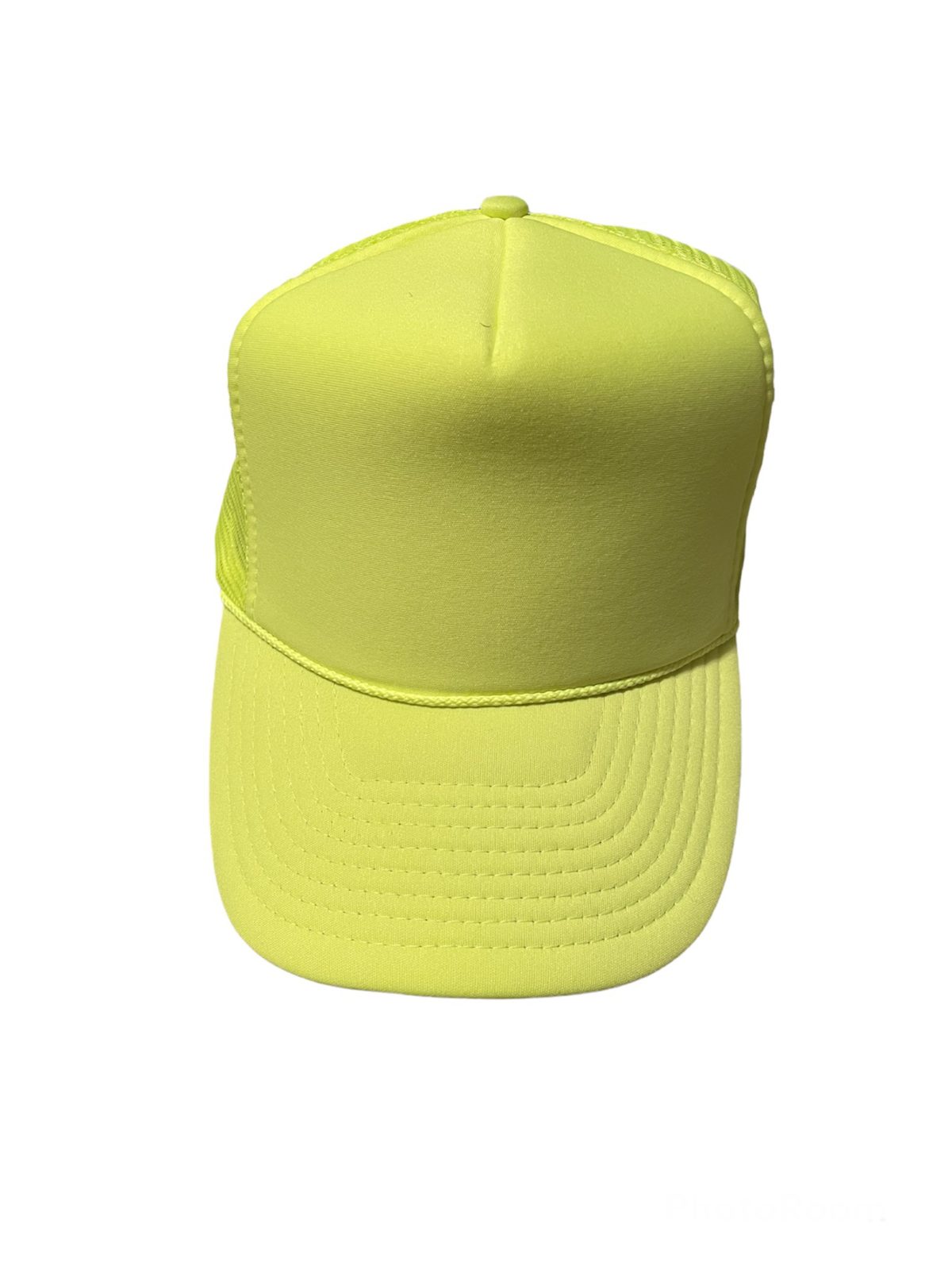 Premium Blank Contrast Mesh trucker hats neon orange - Image 4