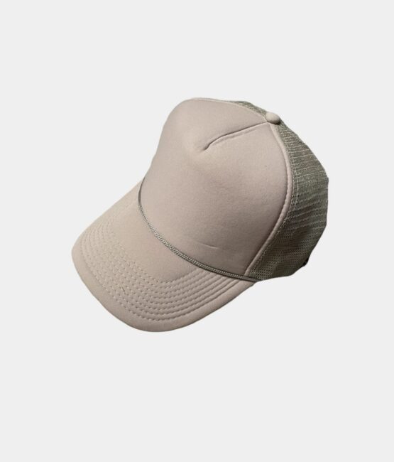 Premium Blank Contrast Mesh trucker hats in gray