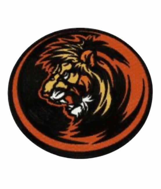 Lion roaring design embroidery patches