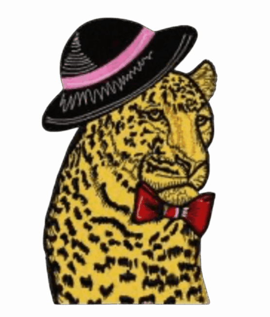 Fashion cheetah design embroidery patches