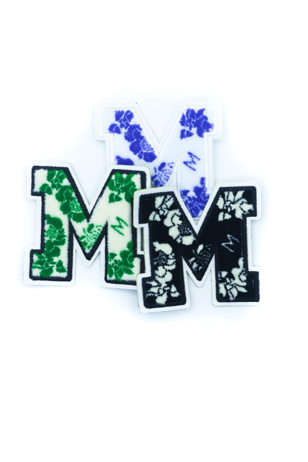 Smooth flower M iron on chenille patches