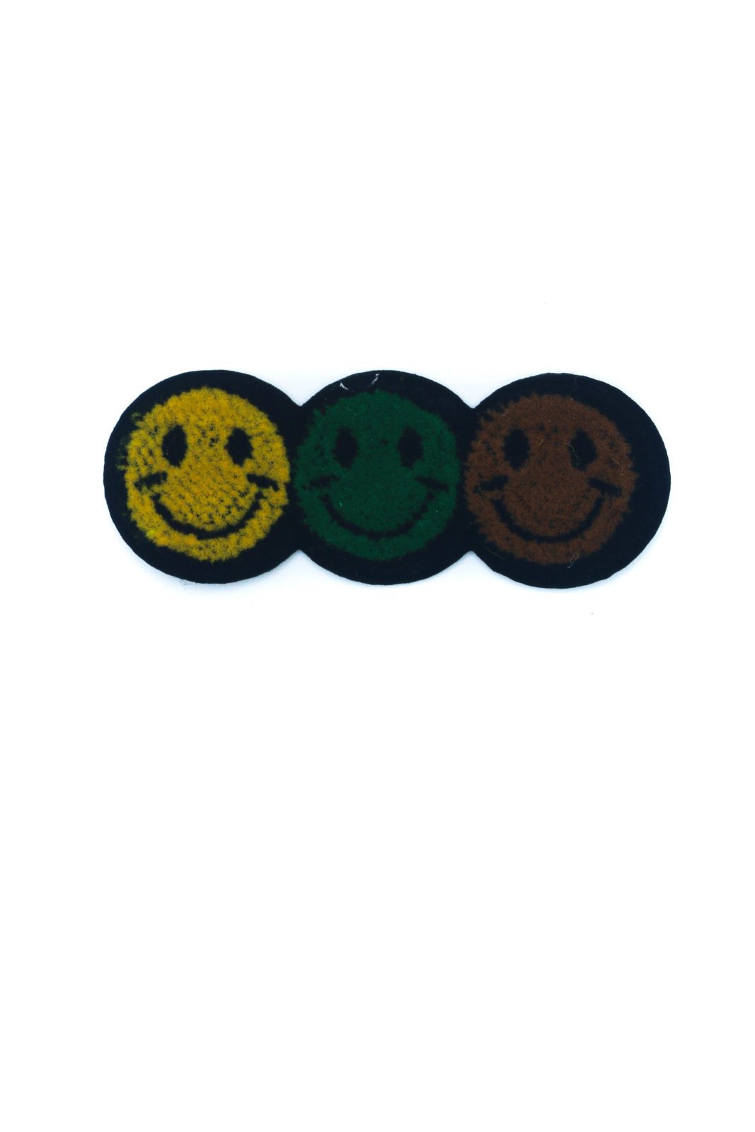 Triple smiley chenille iron on patches