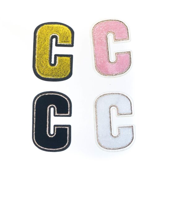 Letter C iron on varsity chenille patches