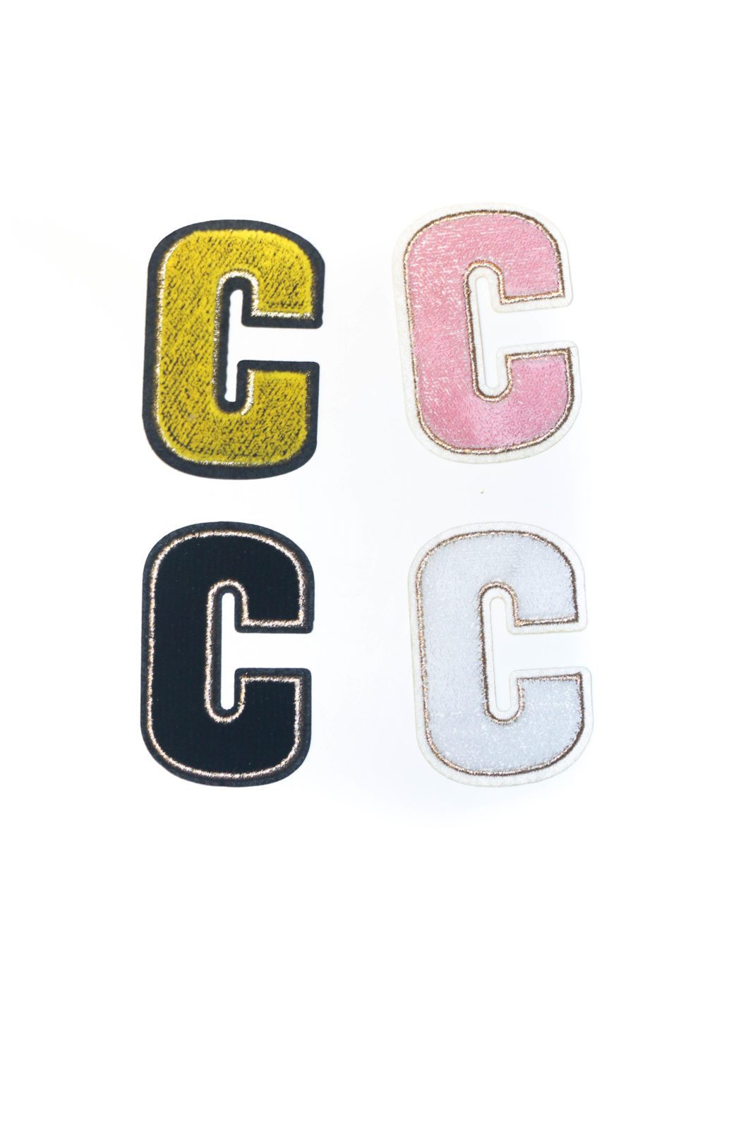 Letter C iron on varsity chenille patches