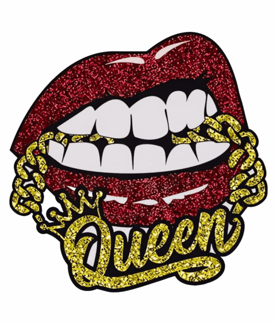 Queens mouth chain graphic t-shirt