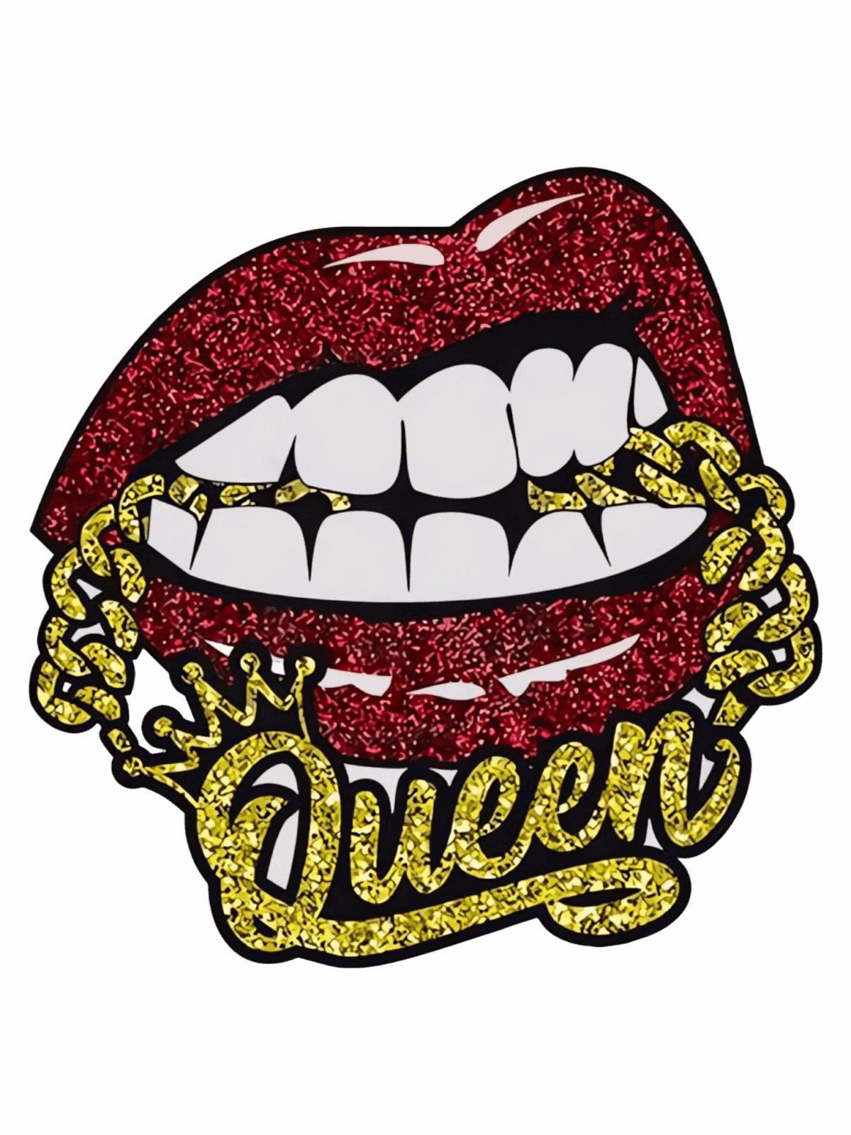 Queens mouth chain graphic t-shirt