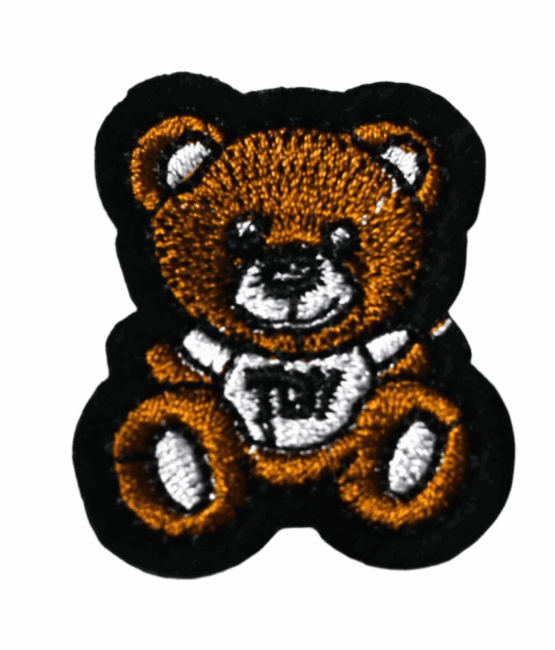 Brown bear iron on embroidery patches