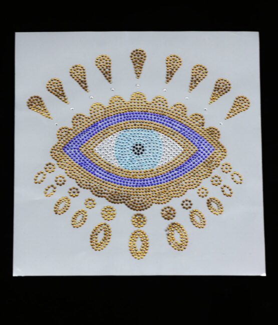 Third eye iron on rhinestone transfers