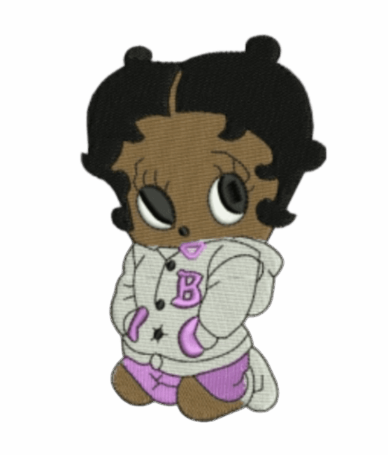 Betty hoop baby embroidery patch