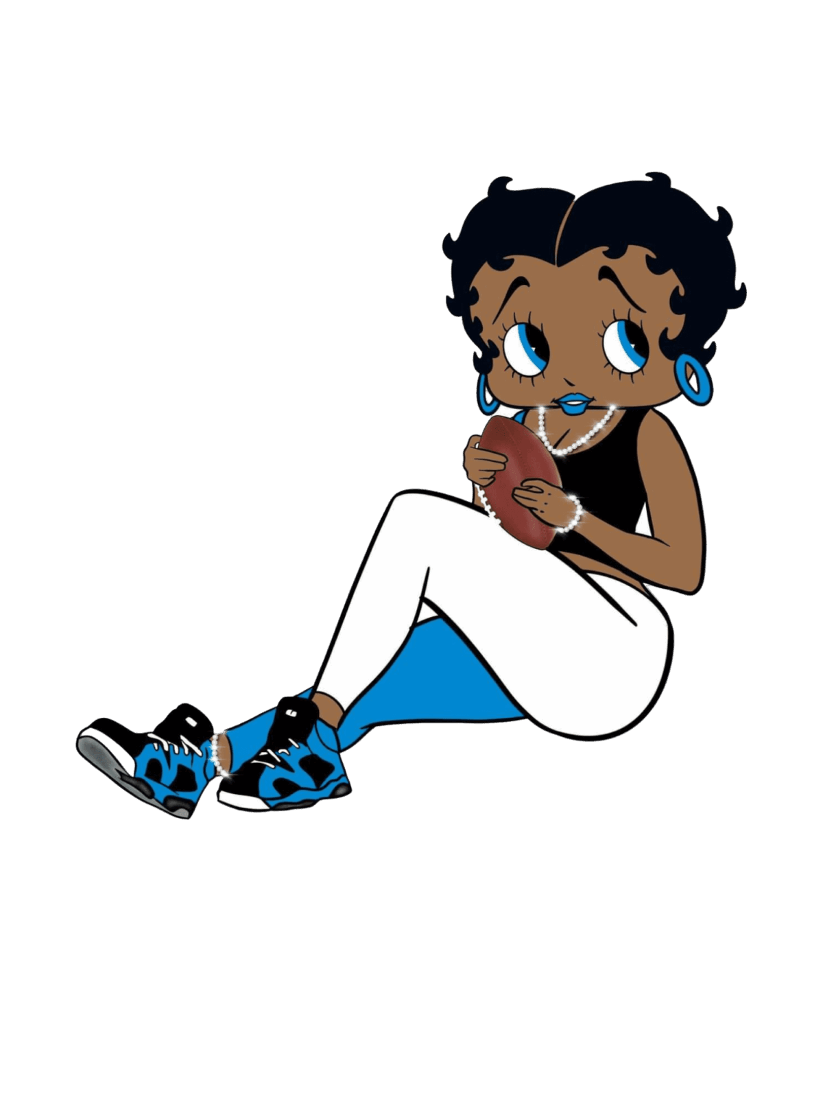 Fashion white melanin girl iron heat transfers