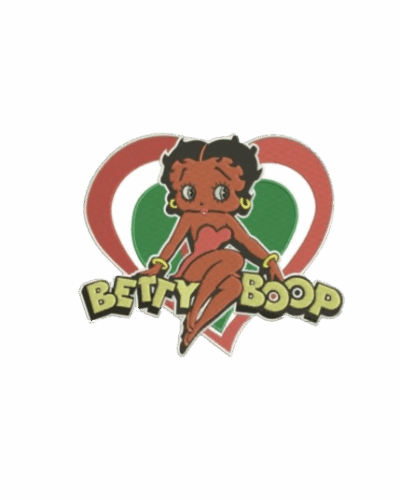 Betty boop heart embroidery patch