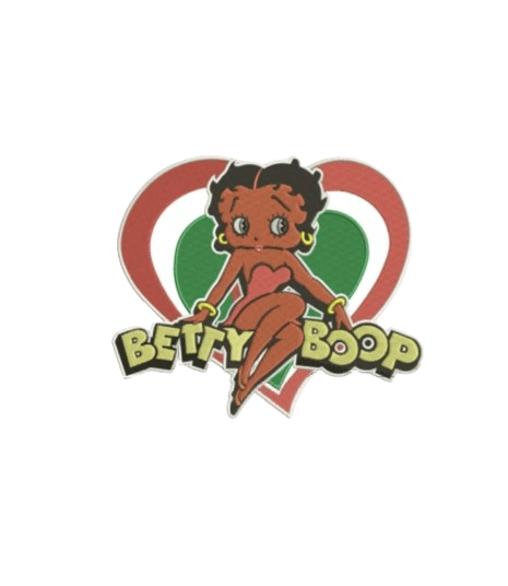 Betty boop heart embroidery patch