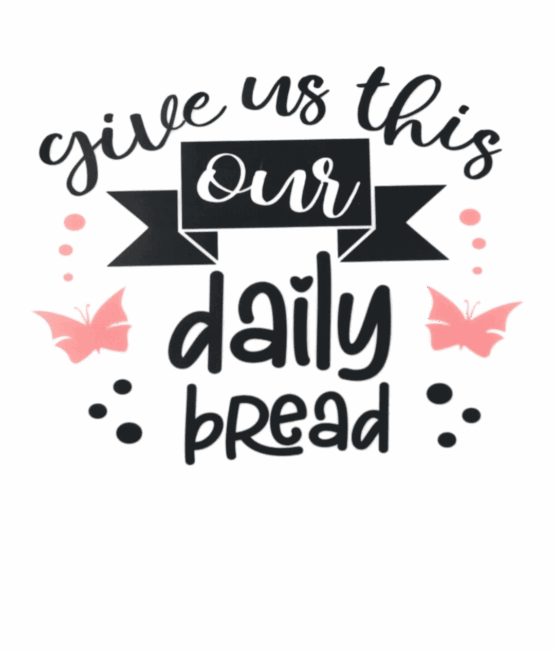 Christian daily bread iron on heat transfers