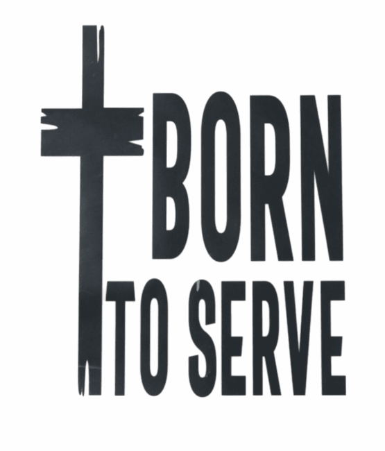 Christian born to serve iron on heat transfers