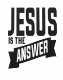 Christian Jesus is the answer iron on heat transfers