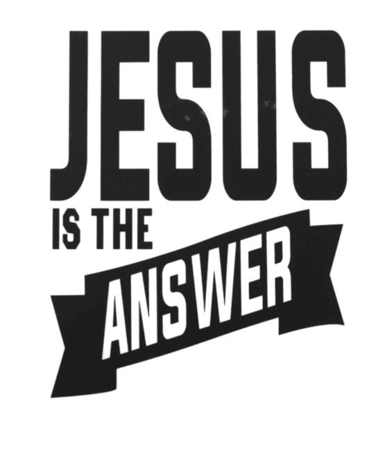 Christian Jesus is the answer iron on heat transfers