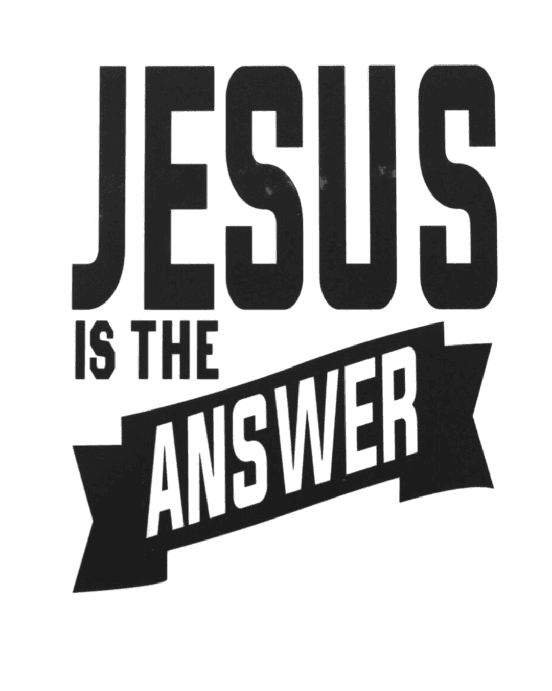 Christian Jesus is the answer iron on heat transfers