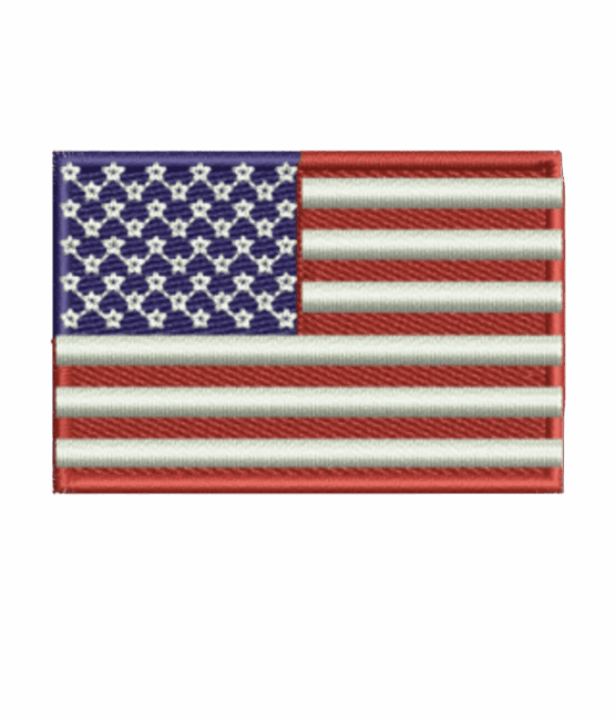 American flag iron on embroidery patch