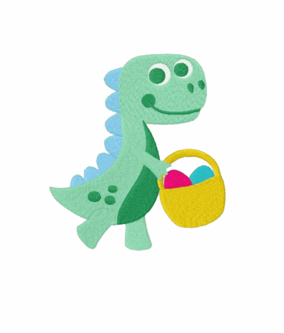 Dinosaur boy iron on embroidery patch