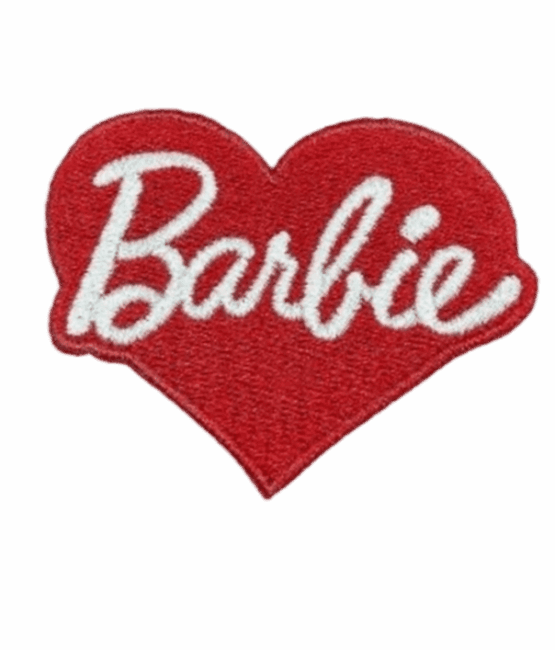 Red heart iron on embroidery patches