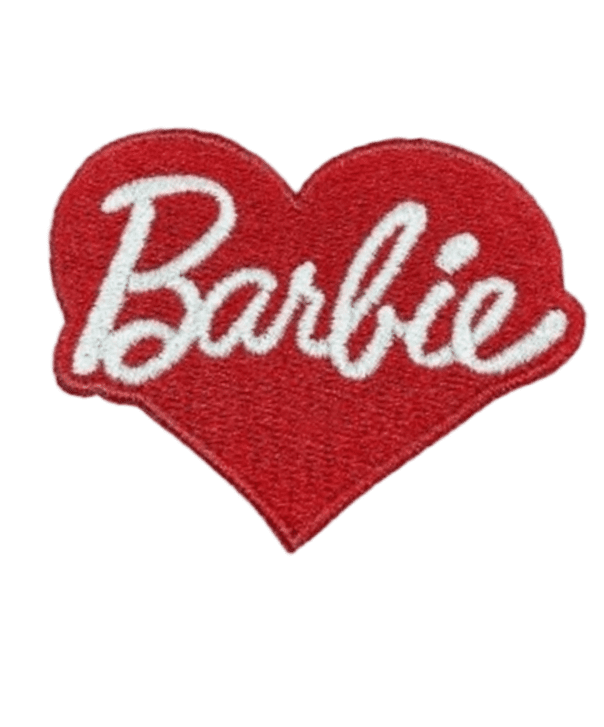Red heart iron on embroidery patches