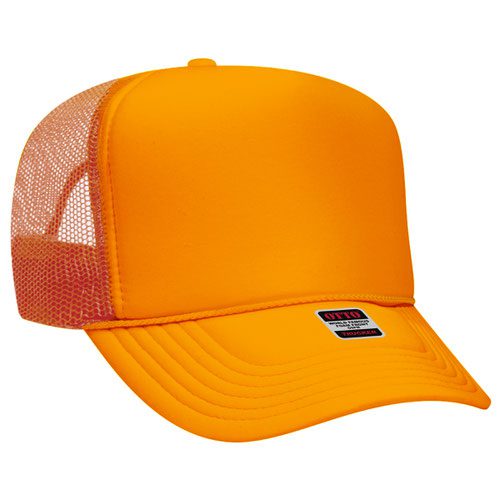 Neon Otto 5 Panel High Crown Mesh Back Trucker Hat - Image 2