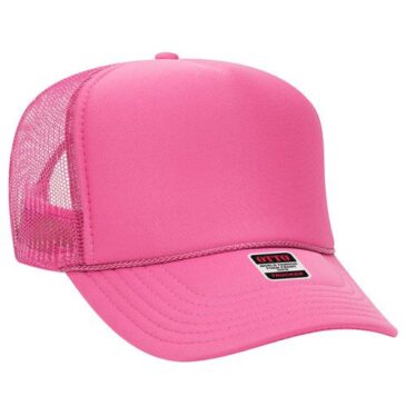 Neon Otto 5 Panel High Crown Mesh Back Trucker Hat