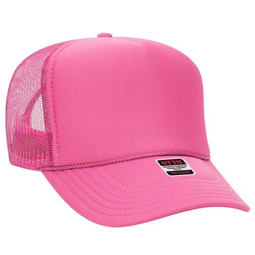 Neon Otto 5 Panel High Crown Mesh Back Trucker Hat