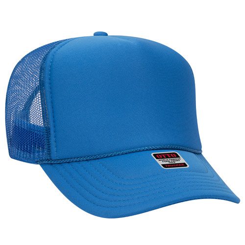 Neon Otto 5 Panel High Crown Mesh Back Trucker Hat - Image 6