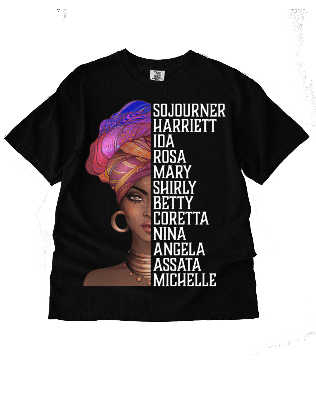 Black women iron on heat transfers