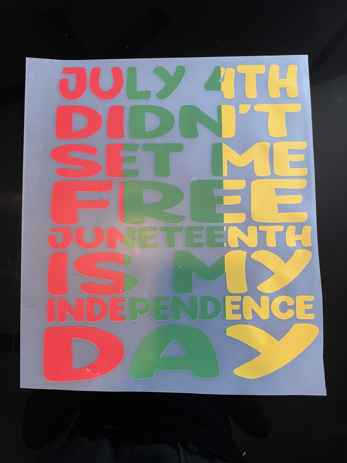 Set me free Juneteenth iron on heat transfers