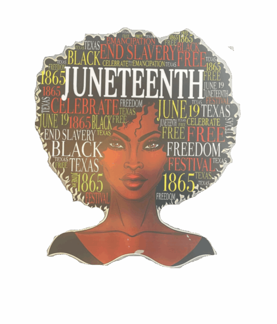 Afro Juneteenth iron on heat transfers