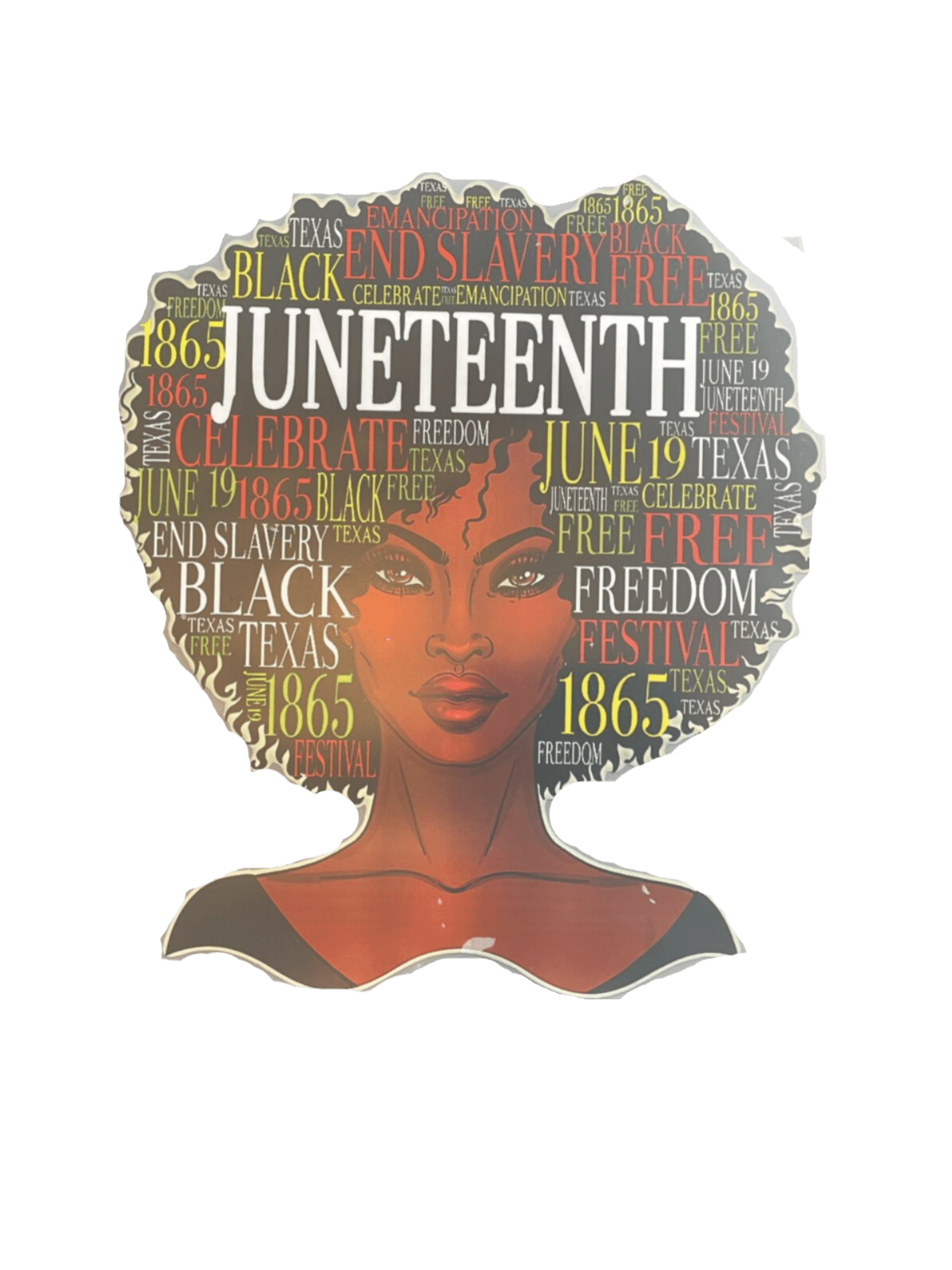 Afro Juneteenth iron on heat transfers