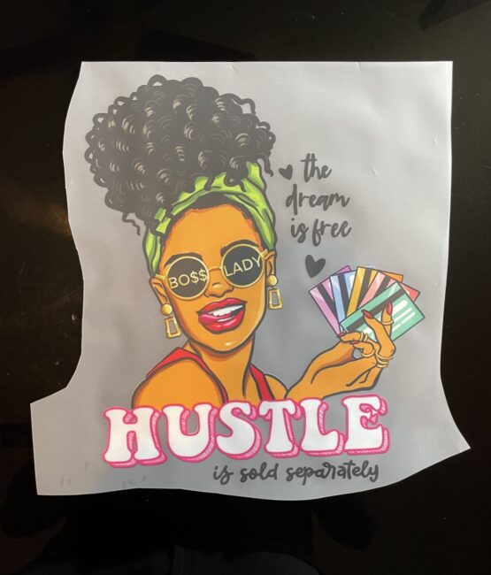 Husle melanin girl iron heat transfers