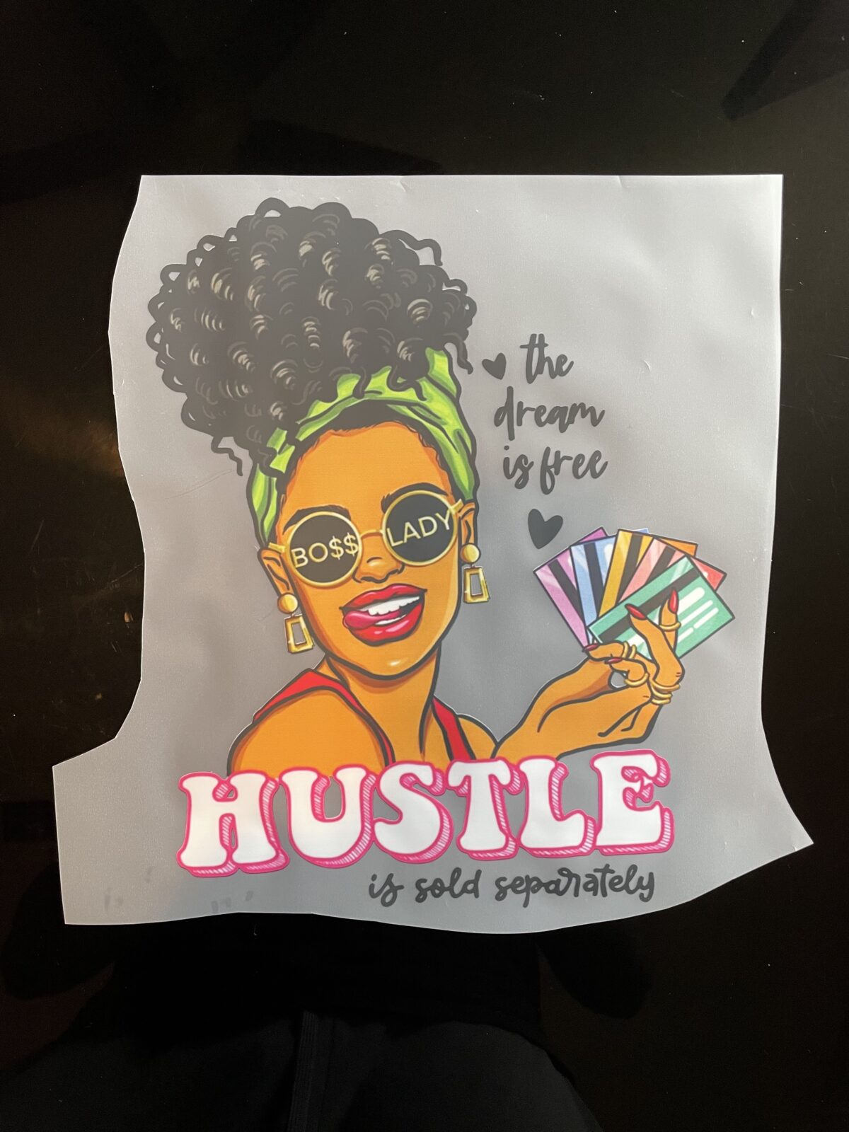 Husle melanin girl iron heat transfers